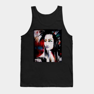 brick lane graffiti oriental girl Tank Top